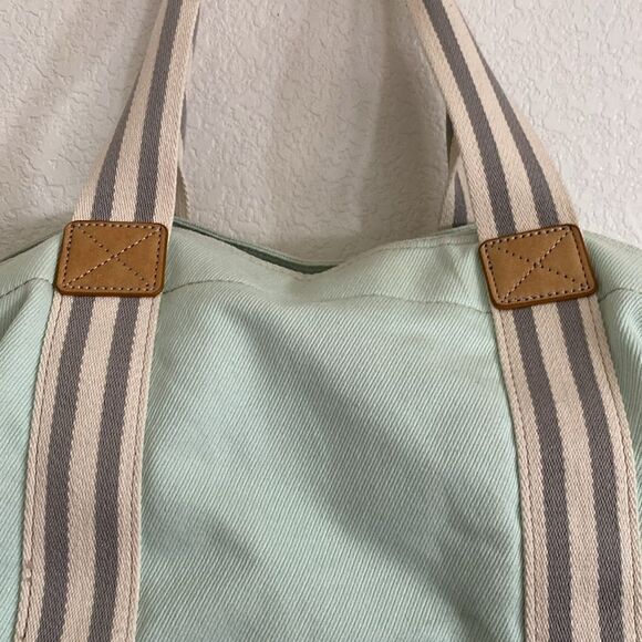 Pottery Barn Kids Canvas with Leather Bag and Removable Strap - Picture 4 of 12